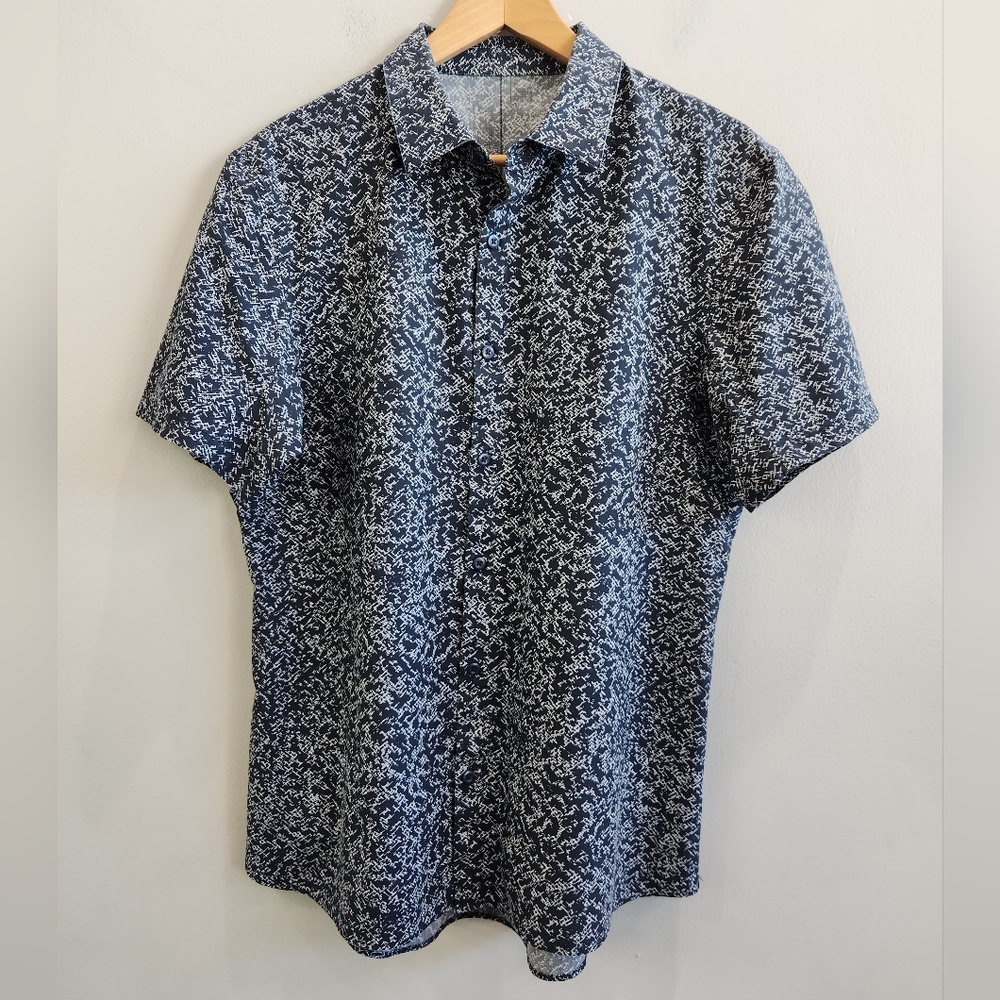 Lululemon Commission Shirt Short Sleeve Blue Men's Size Medium